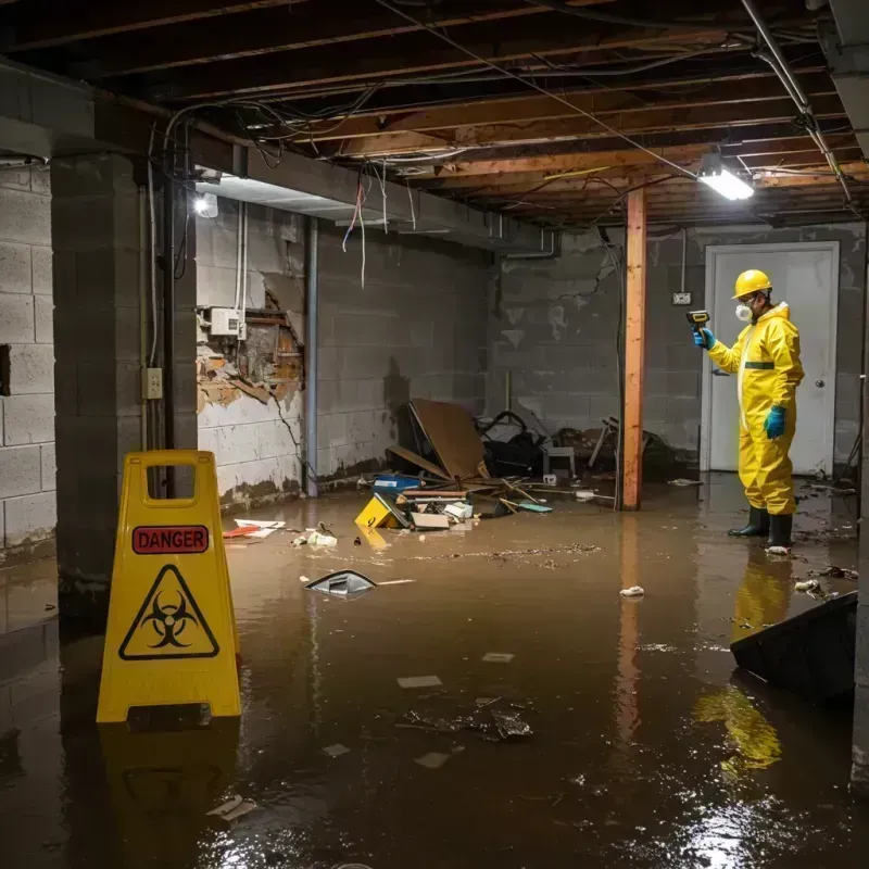 Flooded Basement Electrical Hazard in Perry County, KY Property